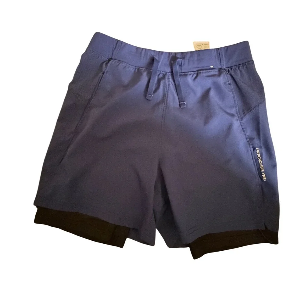 Abercrombie Kids Shorts Set Boys 11/12 Blue YPB Active Camo Cargo Excellent 2pk